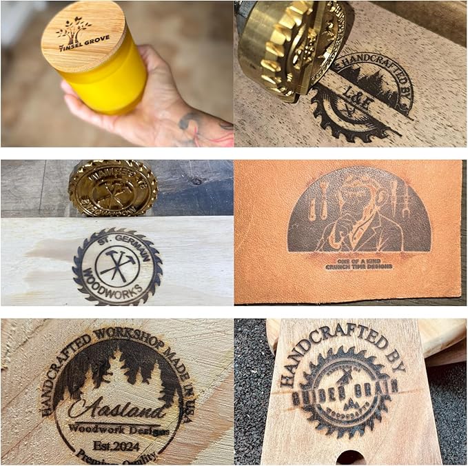 Custom Branding Iron for Wood, Electric Wood Branding Irons Personalized Leather Stamps with Your Logo/Text for Craftsmen, Handmade, Durable Wood Burning Stamps Tool for Food Meat Plastic