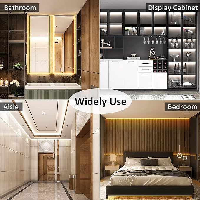 PAUTIX COB LED Strip Light White CCT Tunable 6400LEDs,CRI90+ 32.8ft/10m Dimmable 2700K-6500K 24V LED Tape Light,for Under Cabinet Bedroom Kitchen TV Mirror DIY Lighting(Adapter & Dimmer NOT Included)