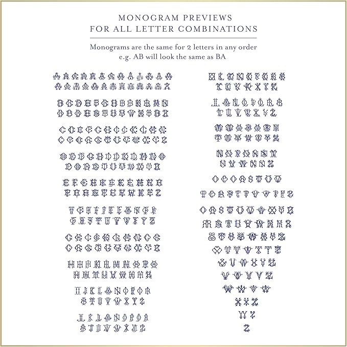 Fairmont & Grove Chic Interlocking 2 Letter Monogram Note Card and Envelope Stationery Set, Classic Monogrammed Personalized Stationary in Choice of Set Size and Colors (Monogram + Name)
