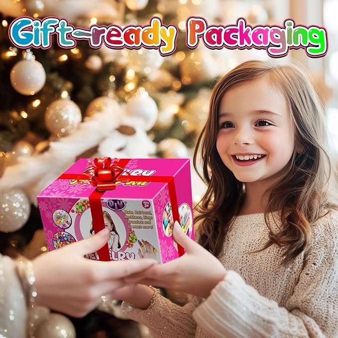 FUNZBO 520+ Snap Pop Beads - Jewelry Making Kit for Kids, Arts and Crafts for Kids Ages 4-8, Toys for 3 4 5 6 Years Old Girls Christmas Birthday Gifts Ideas, Bracelet Necklace Ring Snap Set for Girls