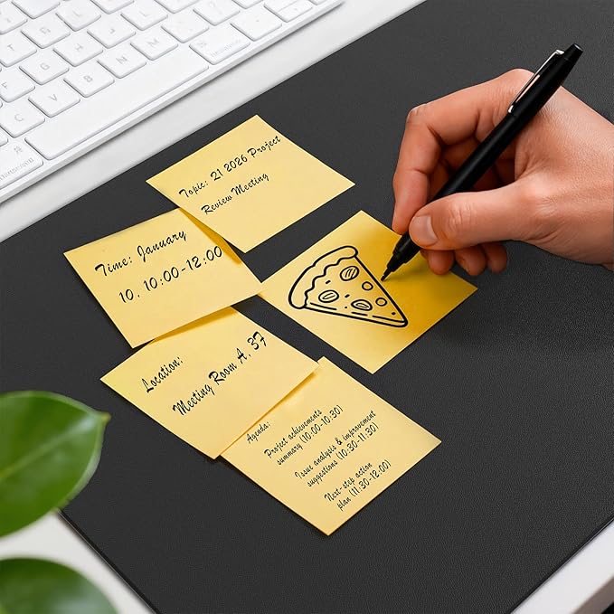 Jotsome Leather Desk Mat, Non-Slip Desk Blotter Pad - Desk Protector for Office, Home, Lap Desk, Laptop, and Desktop, Gift for The Holidays or Christmas (Midnight Blue, 17" x 12")