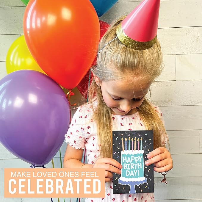 Hadley Designs Happy Birthday Cards Bulk with Envelopes - 54 Assorted Birthday Cards for Kids & Adults, Bulk Greeting Card Pack for Office, Generic Bday Notecards with Envelopes, Designed in USA