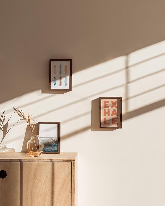 Haus and Hues 4x6 Walnut Oak Wood Photo Frame Set of 15 - Mini Picture Frames Bulk Gallery Set - Premium Bulk Picture Frames 4x6 for Stylish Photo Gallery Wall Frame Set - Ideal for Home & Office