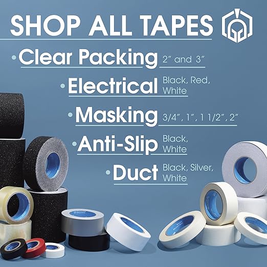 Spartan Industrial - 0.75" X 60 yd Masking Tape for Painting, Drafting, Labeling, and More - 6 Beige Tape Rolls, 5.5 Mil
