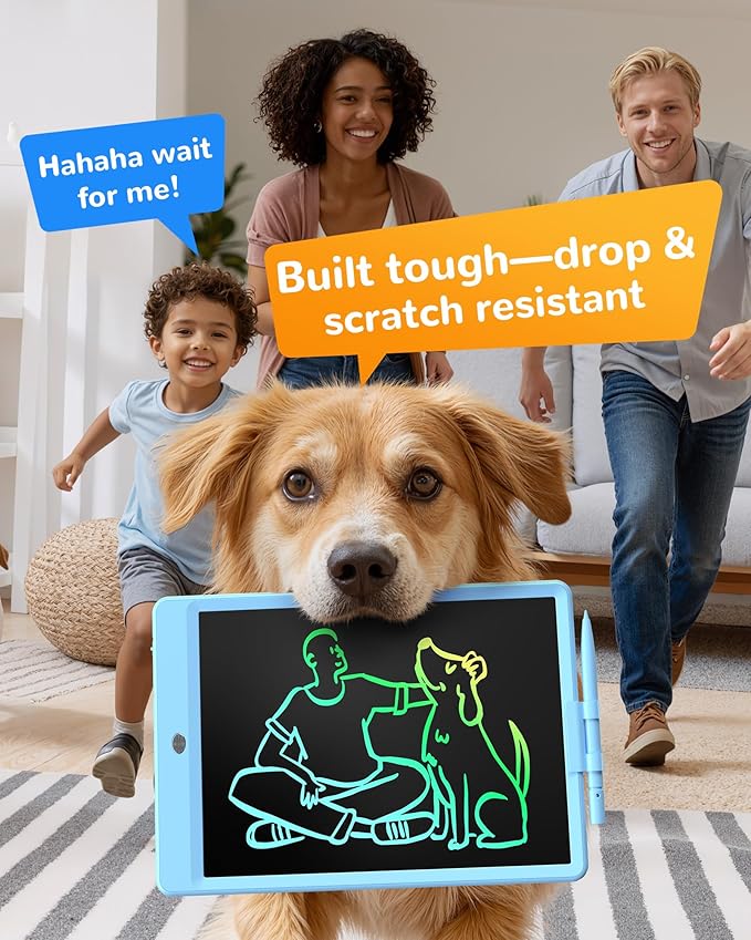 KOKODI LCD Writing Tablet, Gifts for 3 Years Old Boys and Girls,10 Inch Colorful Doodle Board Drawing Tablet, Erasable Reusable Electronic Drawing Pads, Educational and Learning Toys for Kids