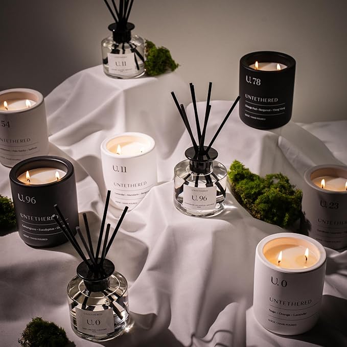 U.54 Luxury Scented Candle – Cardamom, Palo Santo & Amber | Hand-Poured in USA w/ 100% Natural Coconut & Apricot Wax | Double Wick, Long-Lasting Aromatherapy Candle for Home, Gift & Relaxing (12.5 oz)