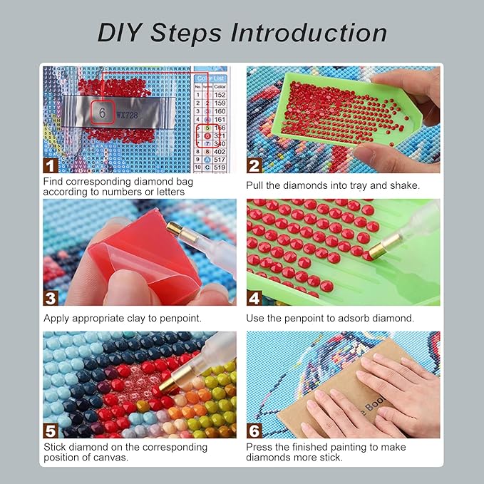 AMORARS Diamond Painting Kit for Adults - Cat Diamond Art Beginners - DIY Full Diamond Dot Rond Gem Art Paintings, Suitable Gifts, and Home Decoration Crafts, 12x12Inch