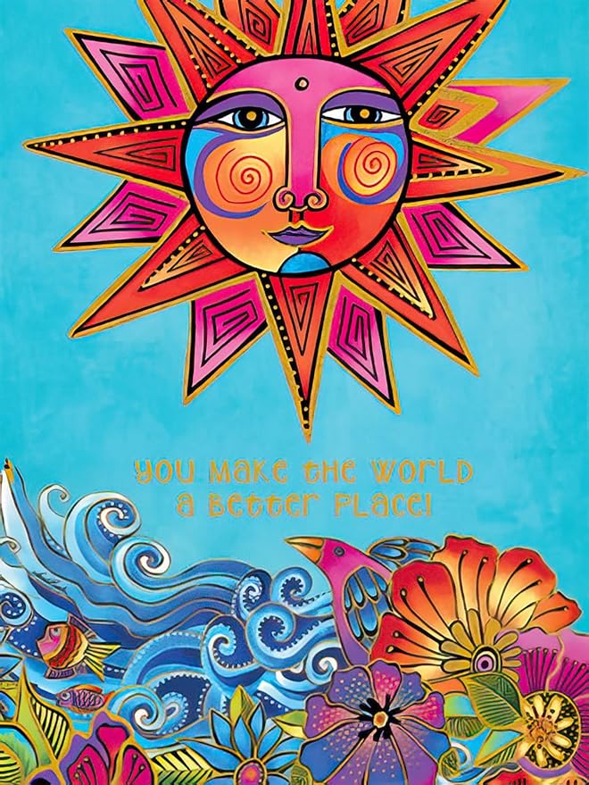 Leanin' Tree The Brilliant Colors of Laurel Burch Greeting Cards Assortment Box, Made In USA, 20 Assorted Cards with Envelopes All Occasion, Cute Stationery Set for Women with Bright Stunning Artwork