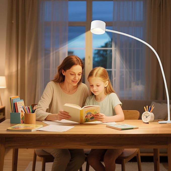 Portable and Rechargeable LED Desk Lamp,Versatile Lighting Solution for Office, Study, and Outdoor Activities,White