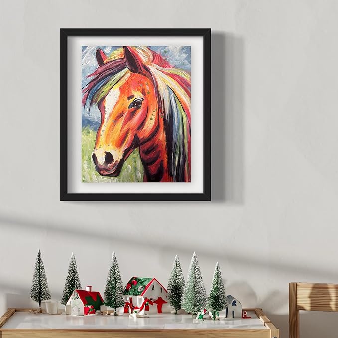 DIY Painting Class Kit for Adults with Video Tutorials: Learn to Paint Radiant Horse – How to Paint with Acrylics – Painting & Art Supplies – 9 Piece Acrylic Paint Set