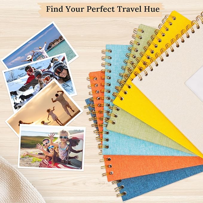 Scrapbook Photo Album Linen Cover, 10 x 10 Inch Hardcover Kraft White Pages Memory Book, for Travel Wedding Guest Book Christmas Baby Shower (40 Sheets/ 80 Pages,Light Blue)