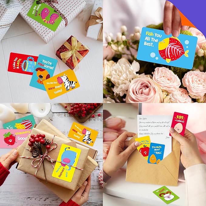 120 Motivational Cards, 60 Designs Pun Incentive Flashcards Encouragement Note Cards-Blank Side, Small Mini Funny Inspirational Affirmation Greeting Card for Kids, Students, Teachers, Parents