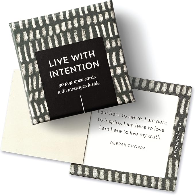 Compendium ThoughtFulls Pop-Open Cards — 2-Pack of Mindfulness, Live with Intention — 60 Pop-Open Cards, Each with a Different Message Inside