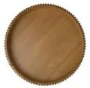 Wood Decorative Tray 16.4 Inch, Wooden Serving Tray, Farmhouse Style Round Tray for Coffee Table, Centerpiece, Shelf, or Countertop Decor - Image 5