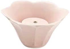 Ceramic Incense Holder for Sticks with 4mm Hole & Ash Bowl - Lotus Design Incense Burner, High-Temperature Fired Glaze, Easy Clean, Portable for Desk, Tea Room, Office Decor, Peach Pink by PTSXiangWorkshop