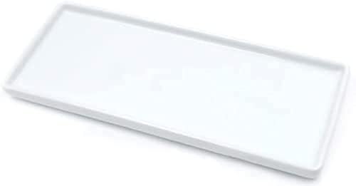 Ceramic Candle Tray - Small Rectangle, White Marble Organizer for Candle, Soap, Jewelry, Perfume, Towel Holder - Decorative Bathroom, Kitchen Sink, Counter, Restroom by Floatant