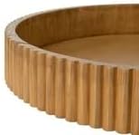 Wood Decorative Tray 16.4 Inch, Wooden Serving Tray, Farmhouse Style Round Tray for Coffee Table, Centerpiece, Shelf, or Countertop Decor - Image 3