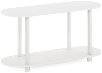 Furinno Turn-N-Tube Display Shelf, 4-Tier Oval Book Shelf, Storage Shelves with Soft Edges and Open Shelves, Toolless Assembly, for Organization and Storage, Living Room, Home Office, White - Image 5