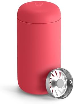 Fellow 12 oz Carter Move Travel Mug - Vacuum-Insulated Stainless Steel Travel Coffee Mug - Coffee Tumbler with Ceramic Interior and Splash Guard - Coral Crush by Unknown