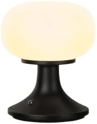 Cordless Mushroom Table Lamp - Stepless Dimming - 2700K Warm Light - Black by Meoralighting