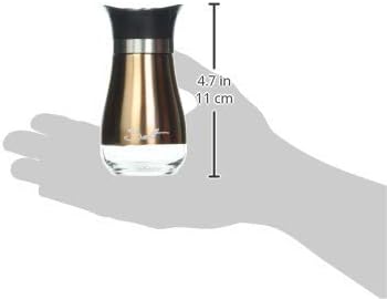 Circleware Cafe Contempo Elegant Glass Salt & Pepper Shakers Dispenser,Clear Bottom Jar Bottle Container w/Stainless Steel Top,Perfect for Himalayan Seasoning Herbs Spices,Copper,4.4 oz, (Pack of 12) - Image 6