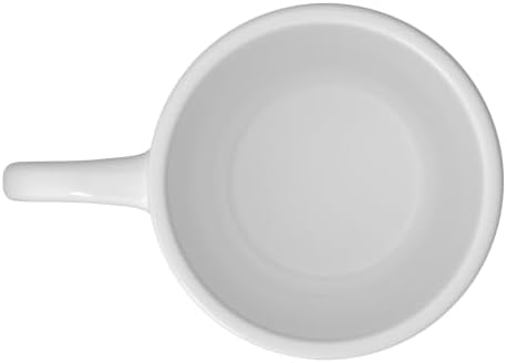 Pastel Blue & Ivory Striped Lines Minimalist Aesthetic Ceramic Mug, White, 11oz - Image 4