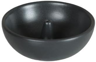 Incense Holder Modern Minimalist Circular Incense Stick Burner for Cones or Sticks for Yoga & Meditation, Enhance Atmosphere,Ceramic Ash Catcher Black - Image 3