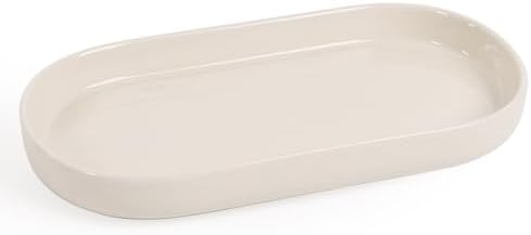 Ceramic Jewelry Tray Oval Vanity Dish for Rings Earrings Bracelets by Sikkis
