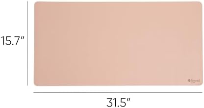Smead Vegan Leather Desk Pad Mat, Office Desk Mat, Medium, Dusty Rose Pink - Image 4