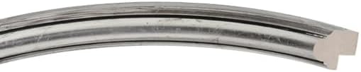 OVALCREST Oval Beveled Wall Mirror for Home Decor - Saratoga Style - Silver Leaf with Black Antique - 18x22 Outside Dimensions