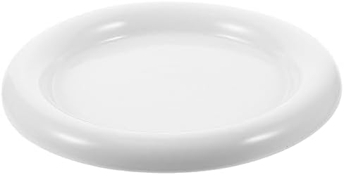 PRETYZOOM Ceramic Dessert Plate White Minimalist Desktop Storage Tray by PRETYZOOM