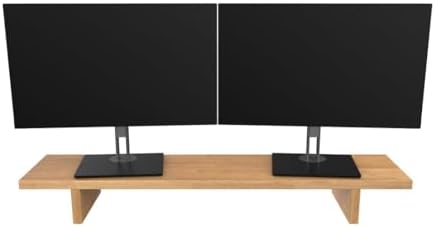 Desky Minimal Monitor Stand Light Oak Rubberwood by Desky