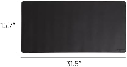 Smead Vegan Leather Desk Pad Mat, Office Desk Mat, Medium, Charcoal Gray - Image 4