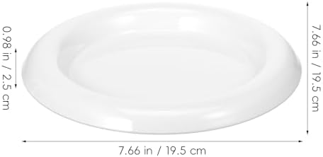 MAGICLULU 1pc Ceramic Salad Dish White Dinner Plate, Chubby Dessert Tray, Cute Ring Trinket Bowl, Bubble Bracelet Storage Platter, Creamy Fruit Server, Aesthetic Vanity Cosmetic Dressing Holder - Image 4