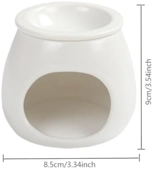 Ceramic Essential Oil Burner Tealight Candle Holder Decorative Aroma Diffuser Minimalist Design Black - Image 5