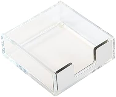 MultiBey Silver Sticky Note Holder Clear Acrylic Memo Pad Dispenser by MultiBey