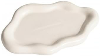 Home Organizers & Minimalists: Ceramic Cloud Catchall Tray for Keys, Jewelry, and Coins – Decorative Entryway or Dresser Dish, Approx. 7.1-7.4 in Diameter (1 Piece) by Unknown