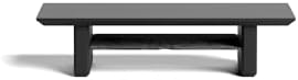 Raico Desk Shelf Setup Mini Monitor Stand, Compact Black Wood Organiser, Ergonomic Home Office Accessory (Black | 18.8 Inches) by RAICO
