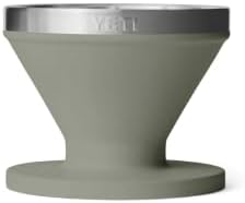 YETI Pour Over Coffee Maker Accessory Ramblers, Designed for Perfect Coffee Extraction Anywhere, Stainless Steel, fits any V60 Filter, Pampa Green by YETI