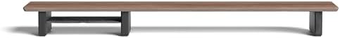 Raico Desk Cockpit Shelf Monitor Stand System Dual Screen Setup Wood Large Desk Accessory Organizer Unit (Walnut, Full Length v2 | 45.7 Inches) by RAICO