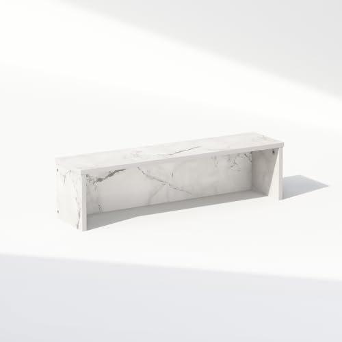 Furinno Classic Desk Organizers and Accessories, 23-Inch Desk Organizer, Desktop Organizer, for Office Supplier, Marble White - Image 4