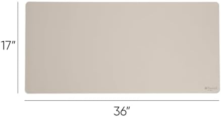 Smead Vegan Leather Desk Pad Mat, Office Desk Mat, Large, Sandstone Beige - Image 4