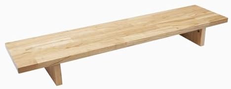 Desky Minimal Monitor Stand Natural Rubberwood by Desky