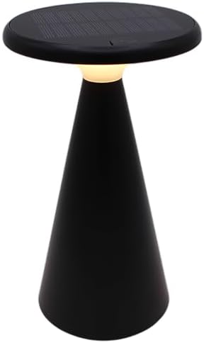 Solar Mushroom Lamp, Stepless Dimming, 45h Runtime, Black by VerLuce