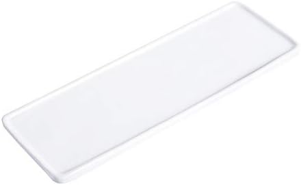 Ceramic Tray, White, Large Rectangle Bathroom Kitchen Tray for Jewelry, Towel, Candles, Soap - 10.23 x 3.54 x 1.18 inches by Floatant