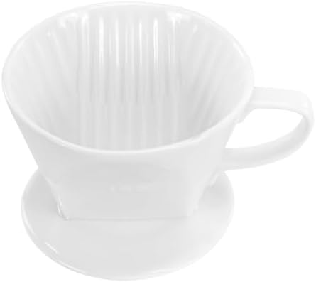 Pour Over Ceramic, Coffee Dripper Ceramic Coffee Maker,White by LHUKSGF