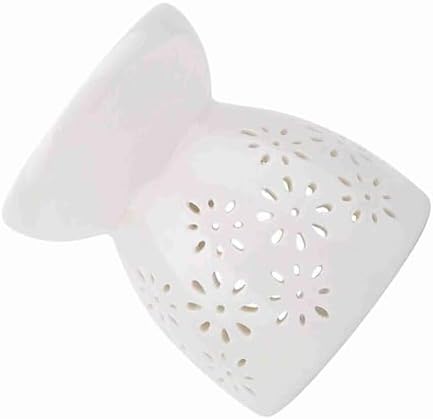 AYNEFY Ceramic Essential Oil Diffuser Desktop Accessories Lamp with Night Light for Bedroom Living Room Office Mini Portable Oil Burner Ceramic Essential Diffuser Aromatherapy Home (Flower Shape) by AYNEFY