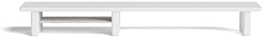 Raico Desk Cockpit Shelf Monitor Stand System Dual Screen Setup Wood Large Desk Accessory Organizer Unit (Matte White, Medium v2 | 36 Inches) by RAICO
