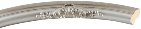 OVALCREST Oval Beveled Wall Mirror for Home Decor - Contessa Style - Silver Shade - 18" x 14"