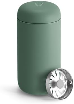 Fellow 12 oz Carter Move Travel Mug - Vacuum-Insulated Stainless Steel Travel Coffee Mug - Coffee Tumbler with Ceramic Interior and Splash Guard - Smoke Green by Unknown
